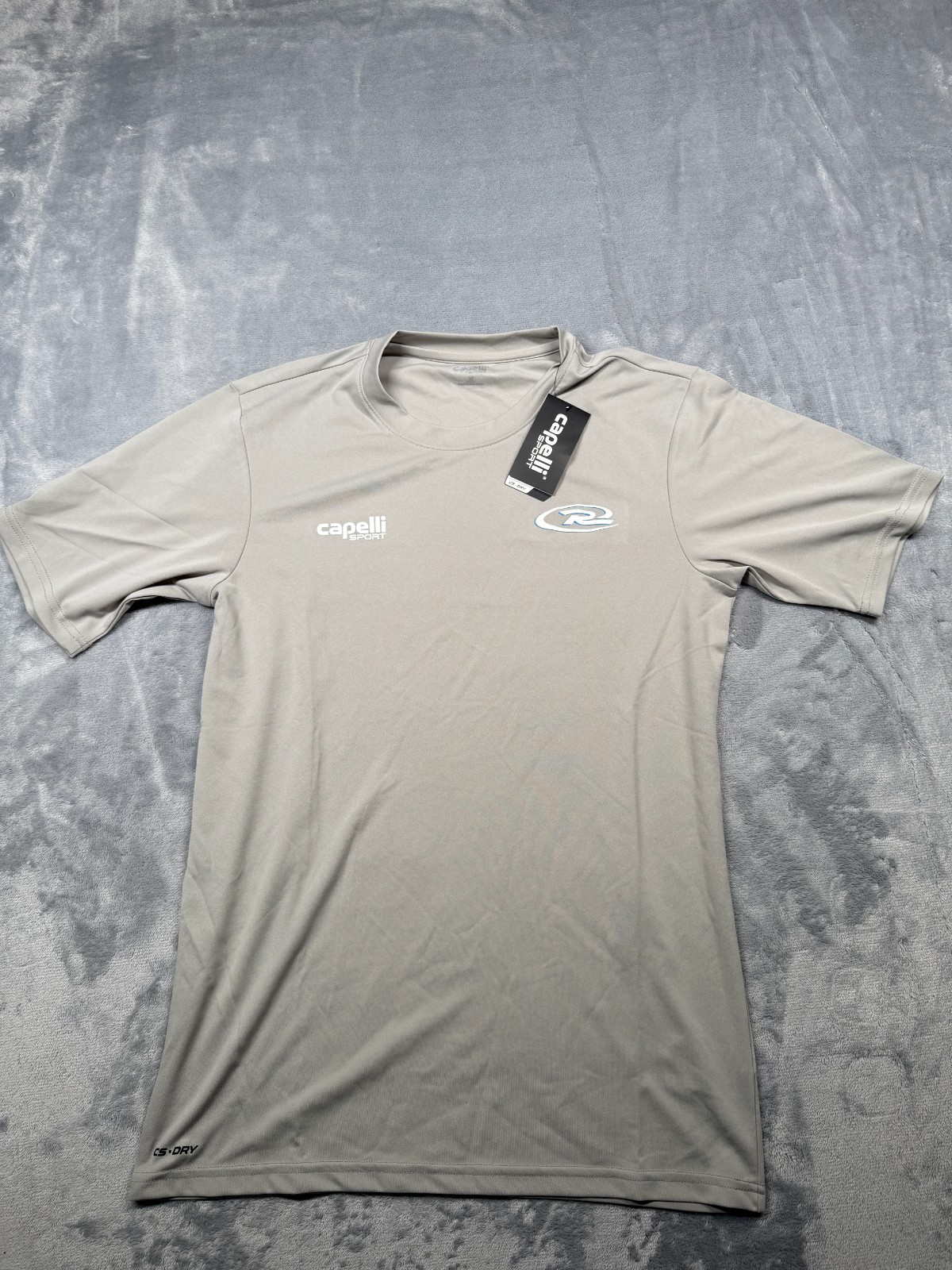 Capelli Sport Training T-Shirt Mens M Gray CS-Dry Rush Core Short Sleeve Stretch Capelli Sport Training T-Shirt Mens M Gray CS-Dry Rush Core Short Sleeve Stretch