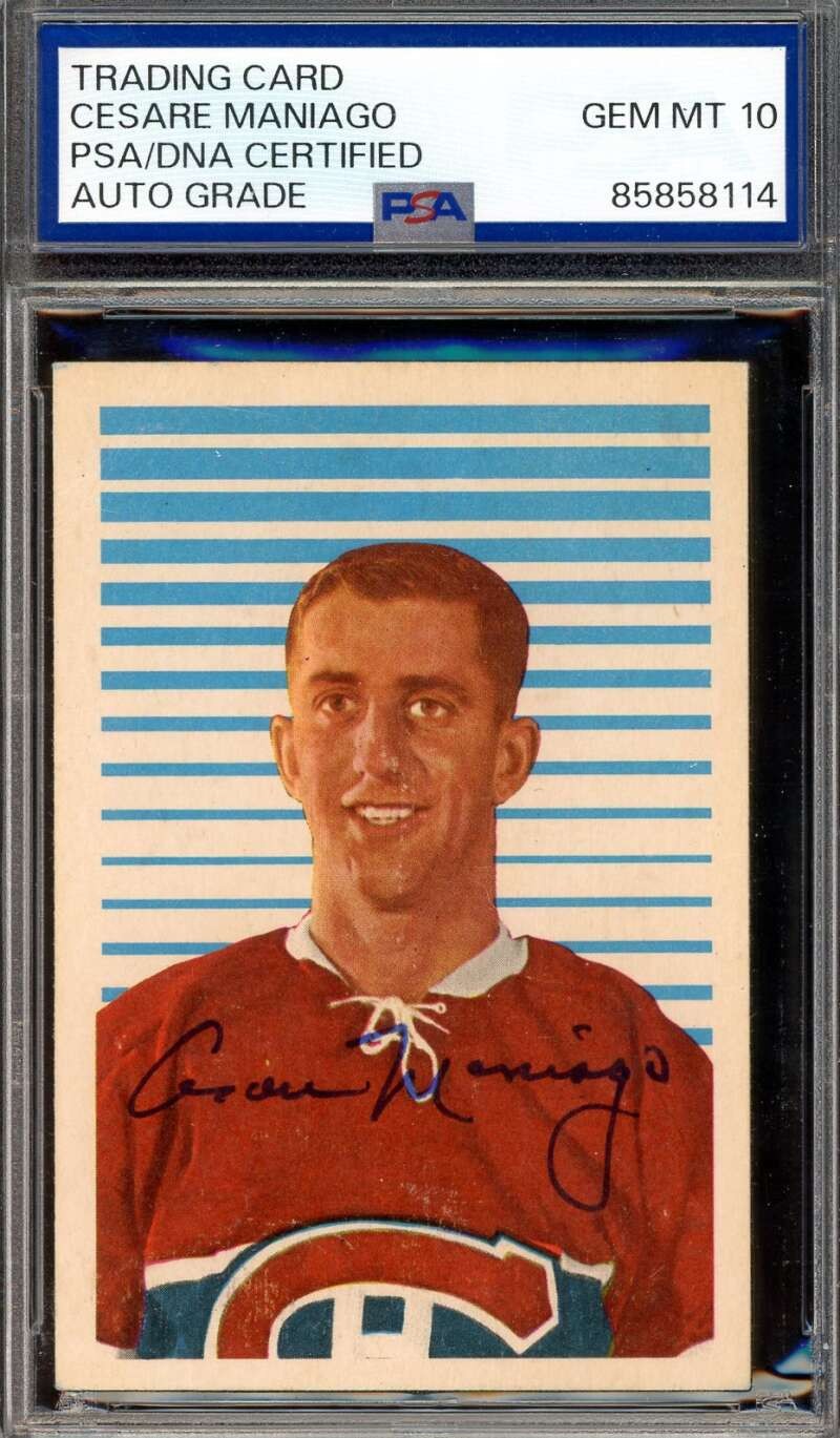 Cesare Maniago Gem Mint 10 PSA DNA Signed 1963 Parkhurst Rookie Autograph Cesare Maniago Gem Mint 10 PSA DNA Signed 1963 Parkhurst Rookie Autograph