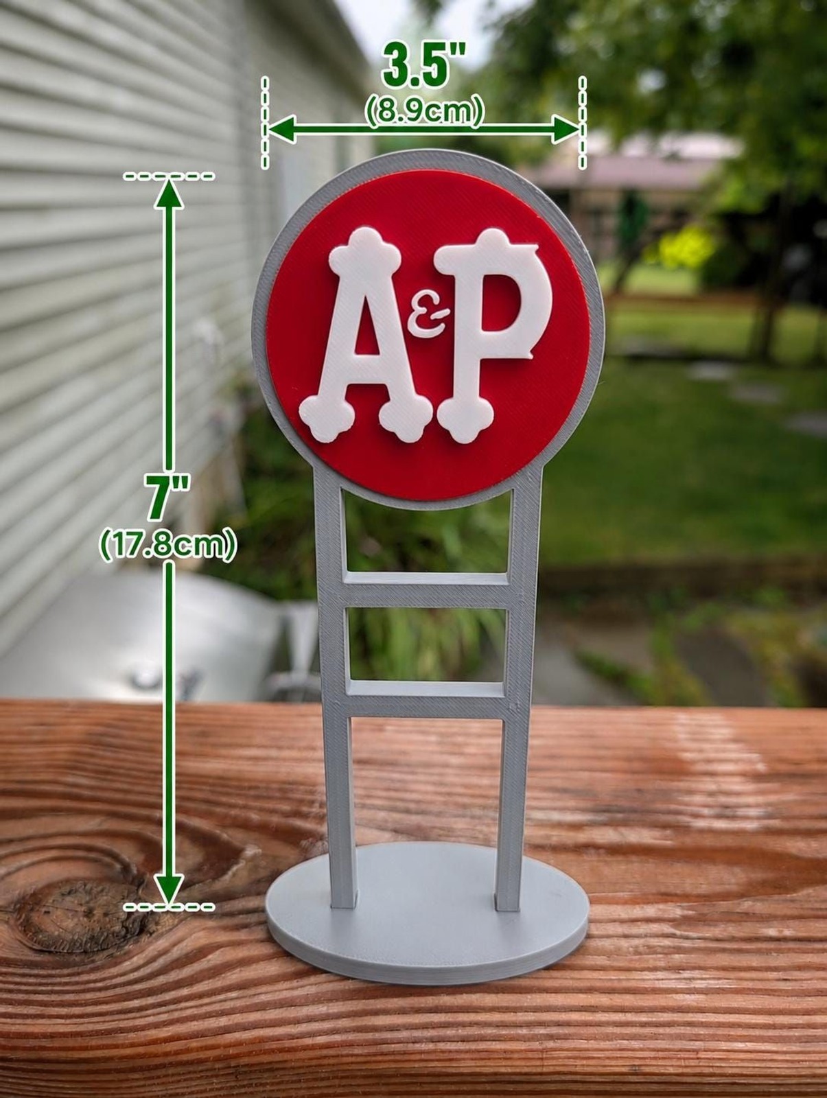 Vintage A&P Grocery Store Sign Replica - 3D Printed Vintage Retail Deco