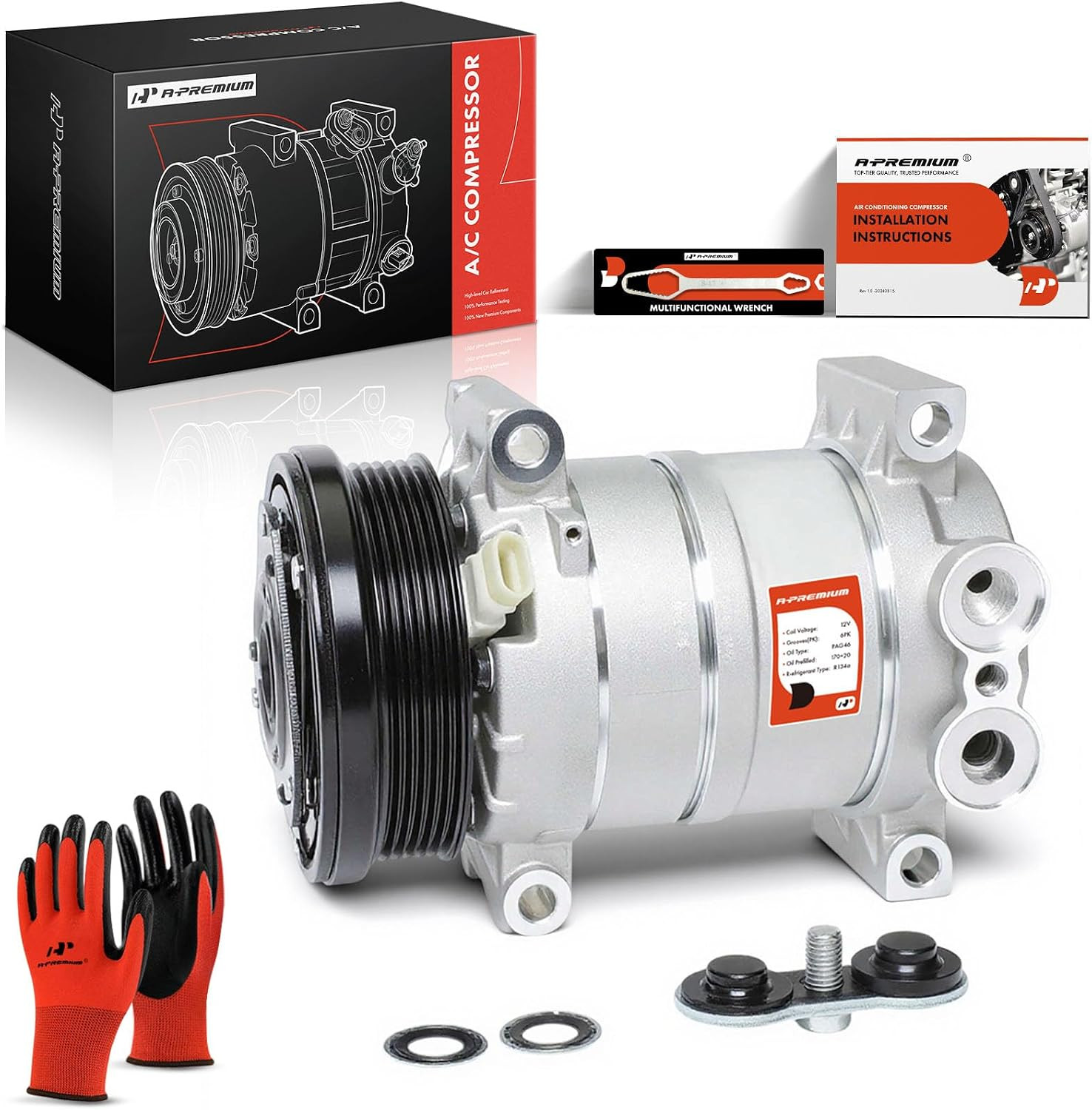 1996-2005 Chevy Astro GMC Safari 4.3L AC Compressor with Clutch 1996-2005 Chevy Astro GMC Safari 4.3L AC Compressor with Clutch