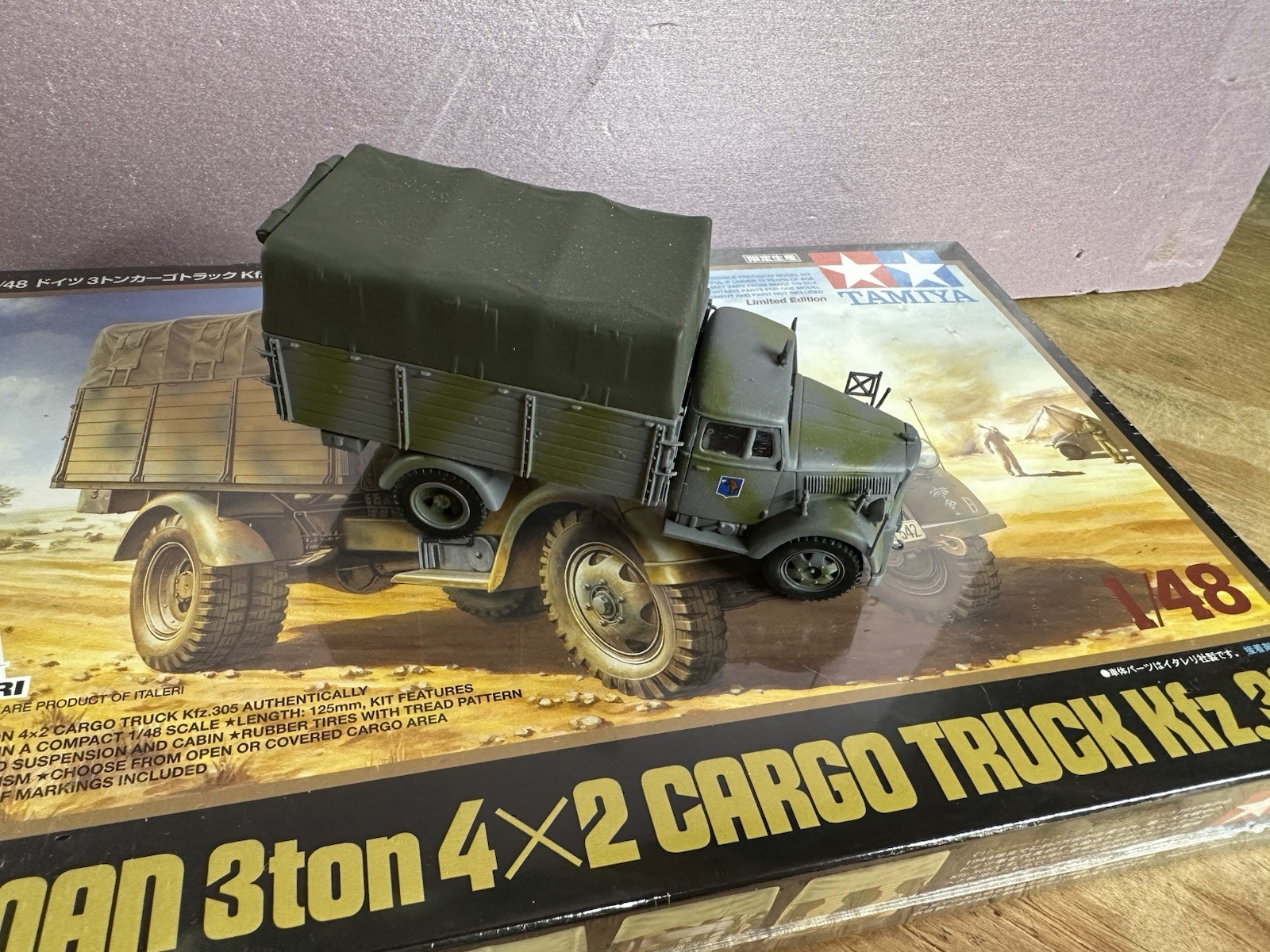 1/48 TAMIYA BUILT GERMAN 3 TON CARGO TRUCK LIMITED EDITION