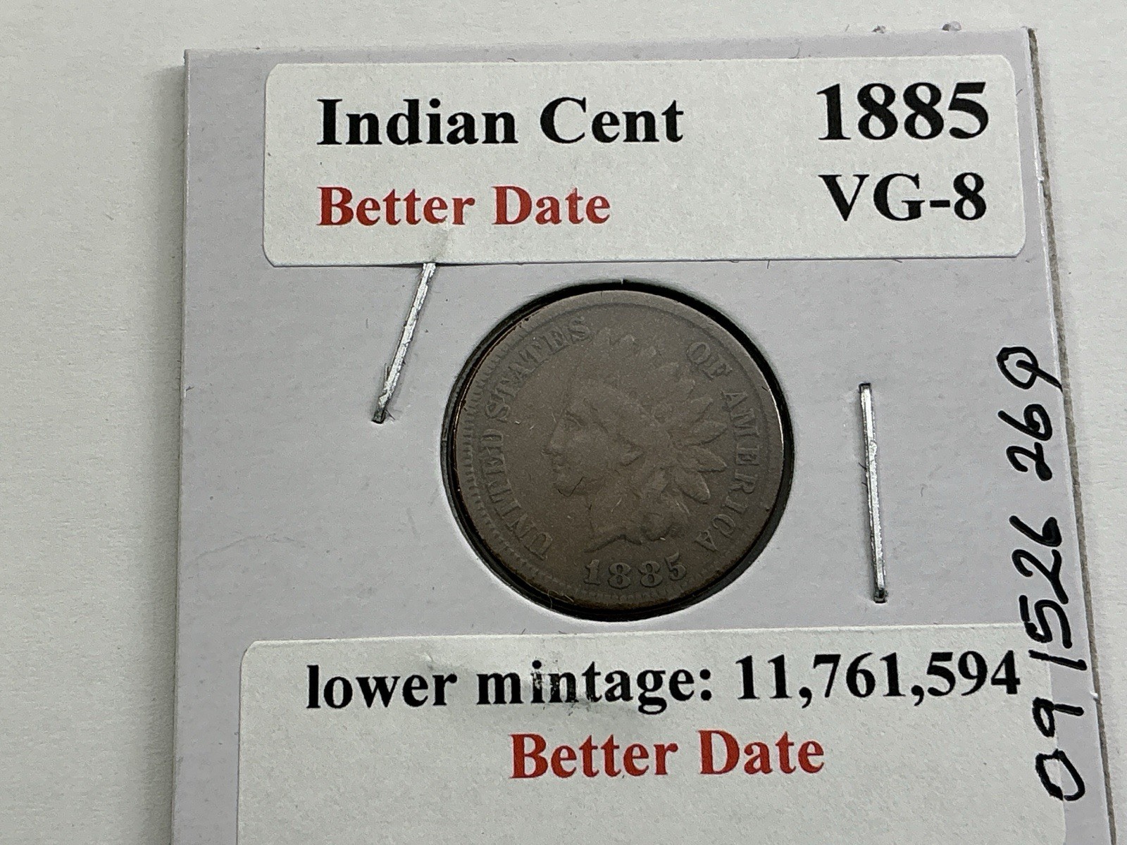 1885 Indian Head Penny Small Key Date US Coin 091526 26q