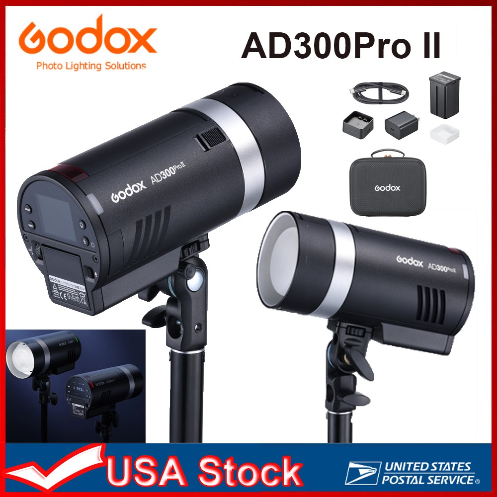 Godox AD300ProII AD300Pro II 300W TTL Outdoor Flash Strobe Light US Version