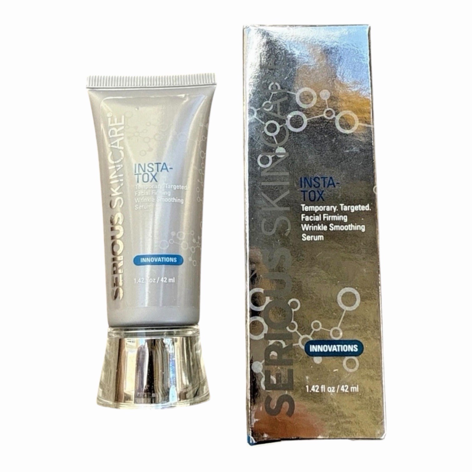 Serious Skincare Insta-Tox Wrinkle-Smoothing Serum 1.42 oz/ 42ml New SEALED