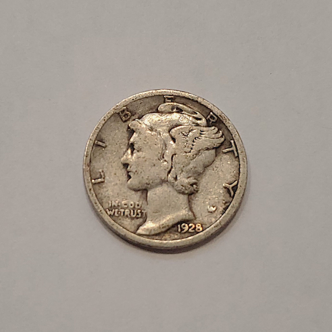 Circulated Tougher Early-Date in VG+ CONDITION 1928-S MERCURY DIME Circulated Tougher Early-Date in VG+ CONDITION 1928-S MERCURY DIME