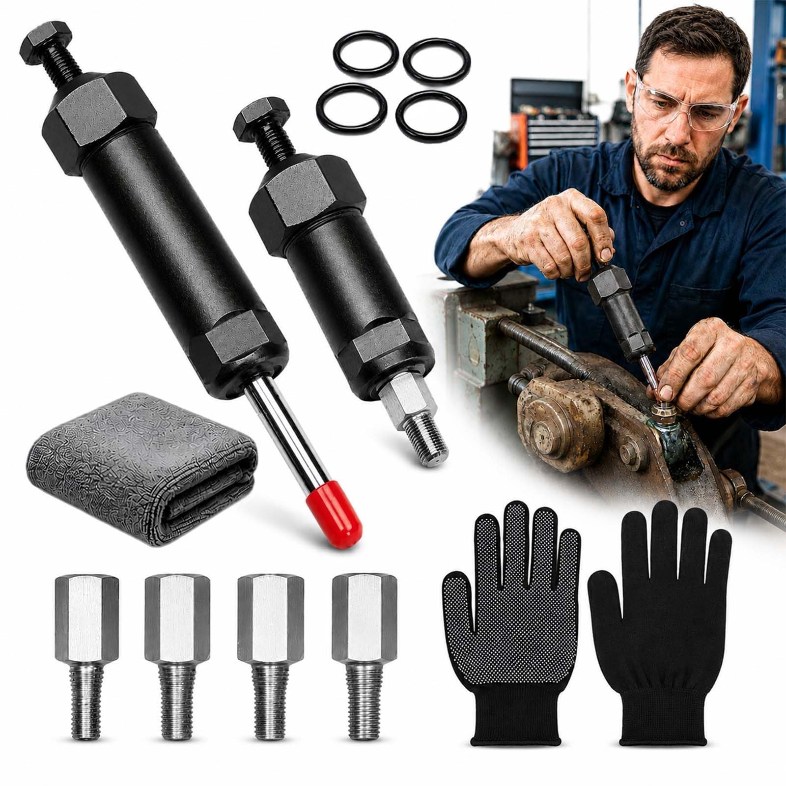 Heavy Duty Grease Fitting Cleaner Tool,Grease Fitting Cleaning Tool(Long +) Heavy Duty Grease Fitting Cleaner Tool,Grease Fitting Cleaning Tool(Long +)