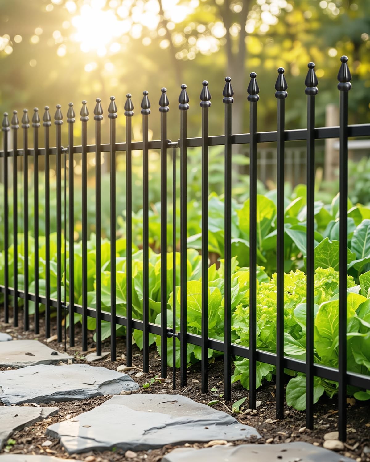 ARIFARO 5 Panel Metal Garden Fence 32\ ARIFARO 5 Panel Metal Garden Fence 32\