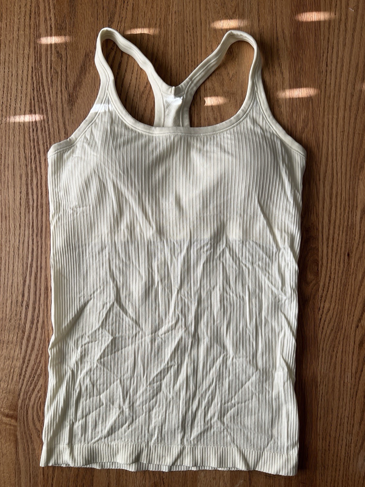 Lululemon Ebb to Street Tank Sundance Yellow Size 8 Built In Bra Ribbed Lululemon Ebb to Street Tank Sundance Yellow Size 8 Built In Bra Ribbed