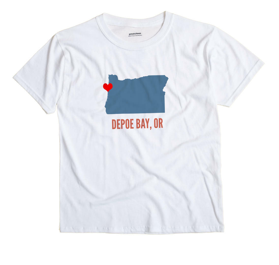 Depoe Bay Oregon OR T-Shirt HEART