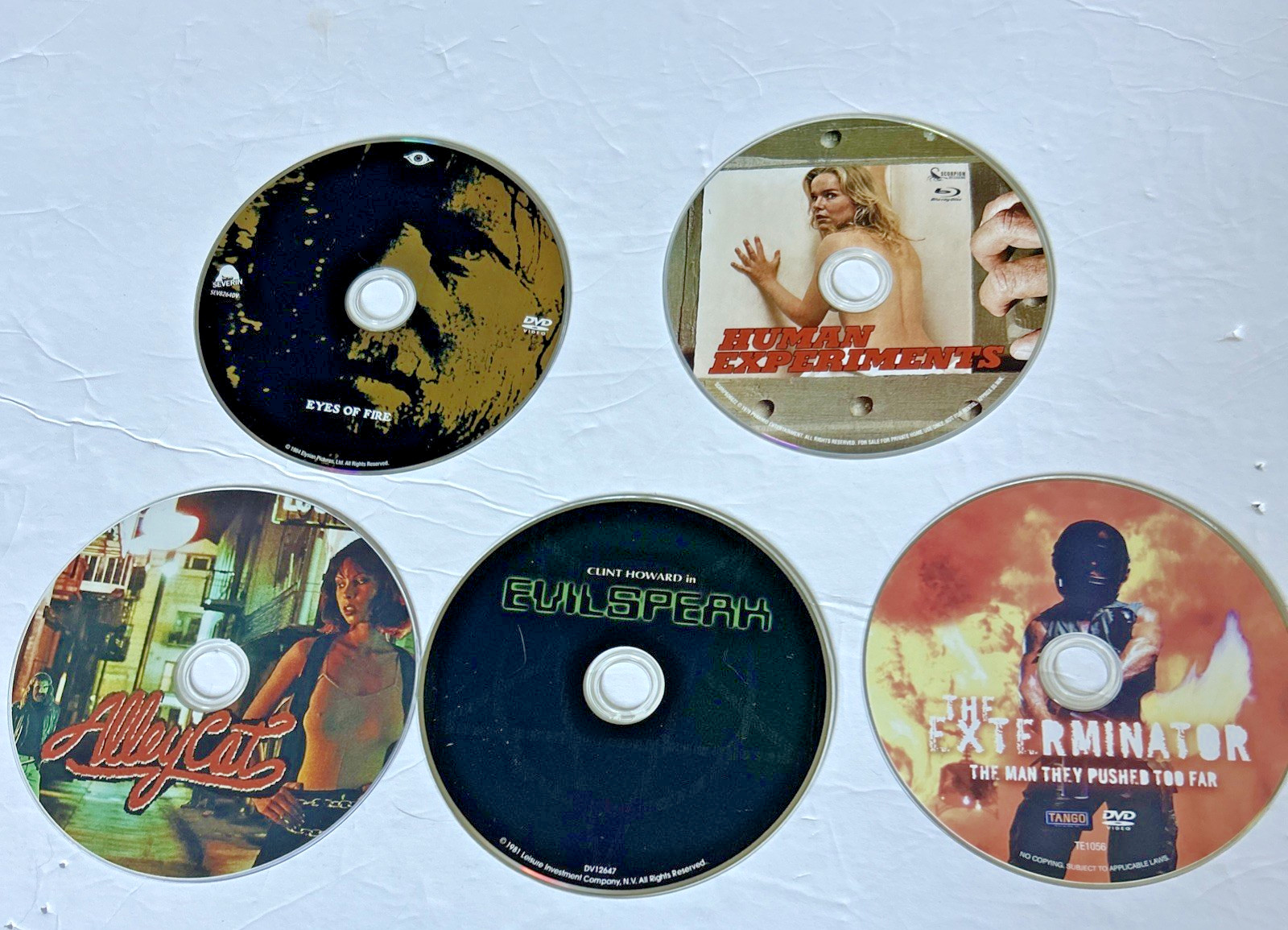 Lot of 5 Revenge / Vigilante Themed Blu-Ray / DVD Disc-No Case-tested-See Titles