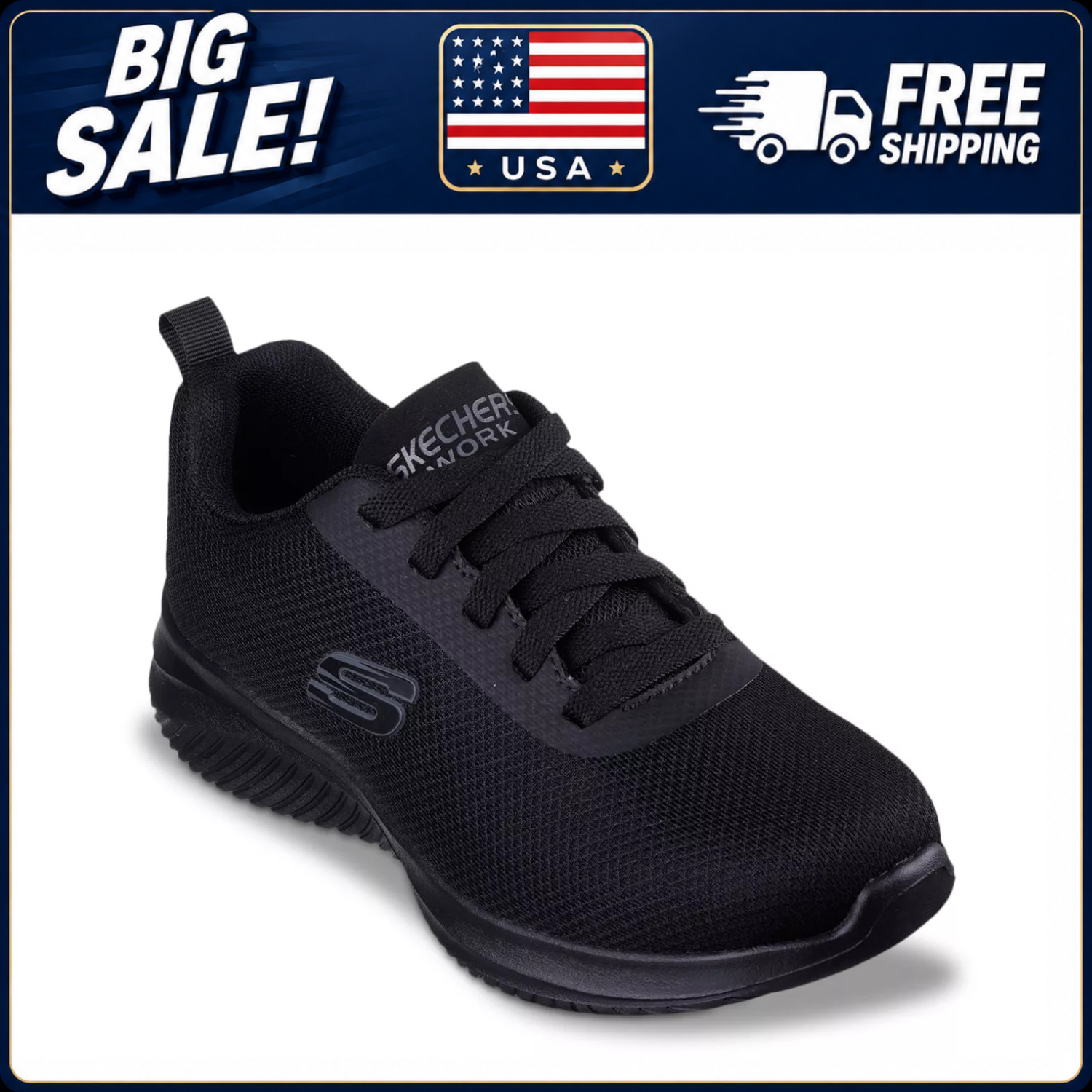 NEW Skechers Men\'s Work Max Cushioning Endeavour Slip-Resistant Medium Sneaker NEW Skechers Men\'s Work Max Cushioning Endeavour Slip-Resistant Medium Sneaker