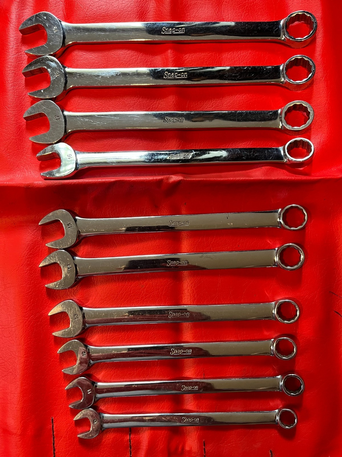 Snap-on 17PC METRIC 12PT COMBINATION WRENCH SET 6-22MM #OEXM713 +4