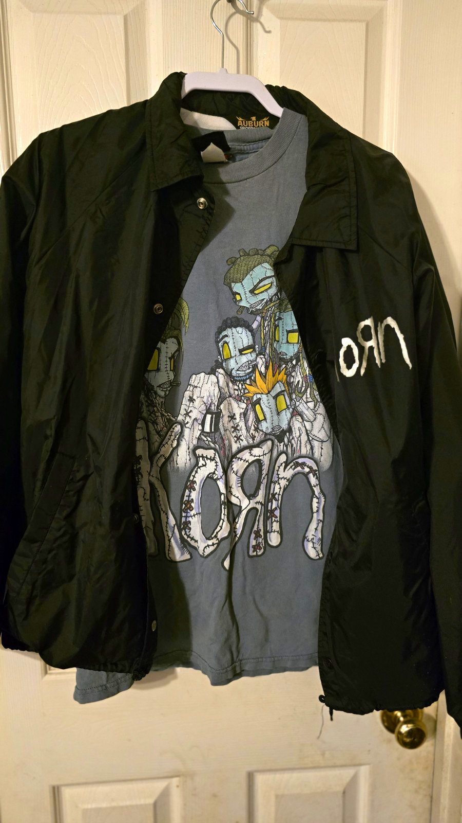 Vintage Korn Issues Promo Jacket + Giant Merch T-Shirt 2000 Size L RARE