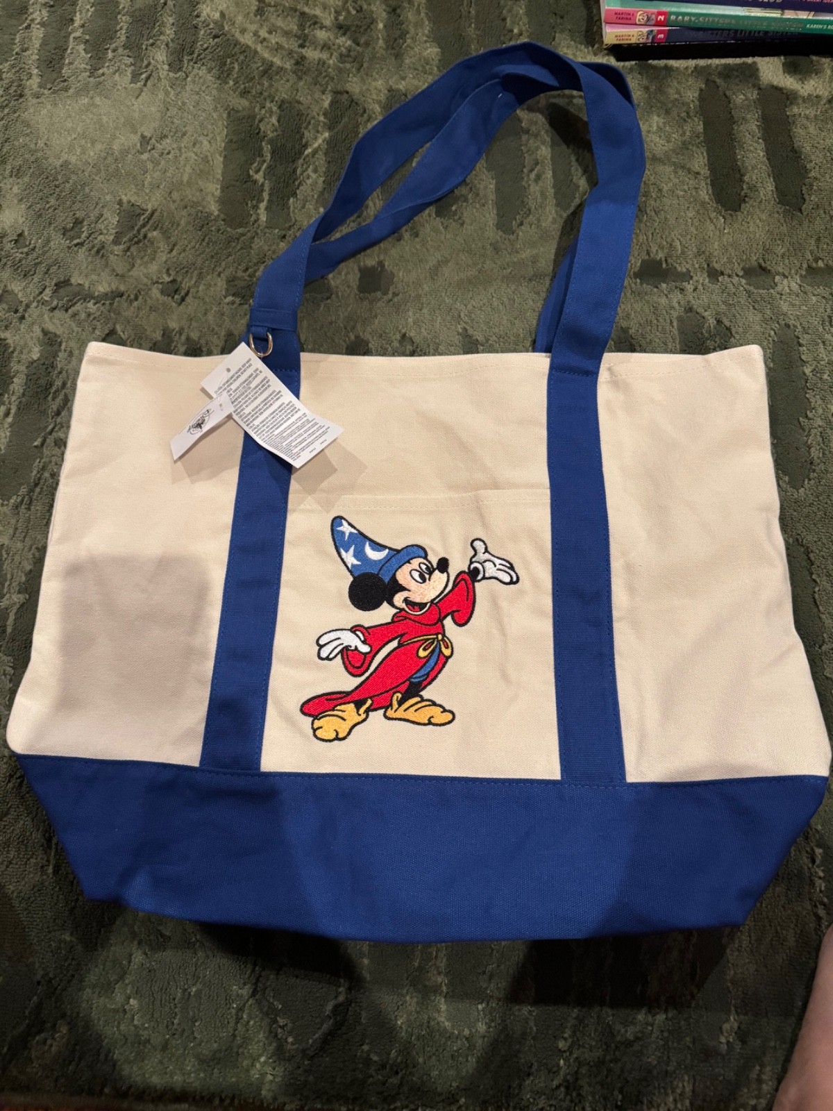 NEW D23 2026 WDI Sorcerer Mickey Large Canvas Bag