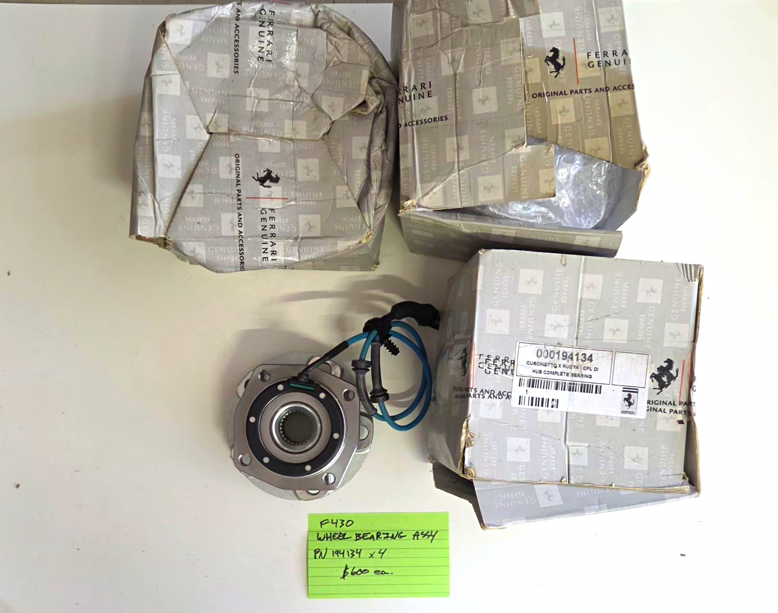 Ferrari Genuine Wheel Bearing Hub Complete Bearing Assembly 194134 Ferrari Genuine Wheel Bearing Hub Complete Bearing Assembly 194134