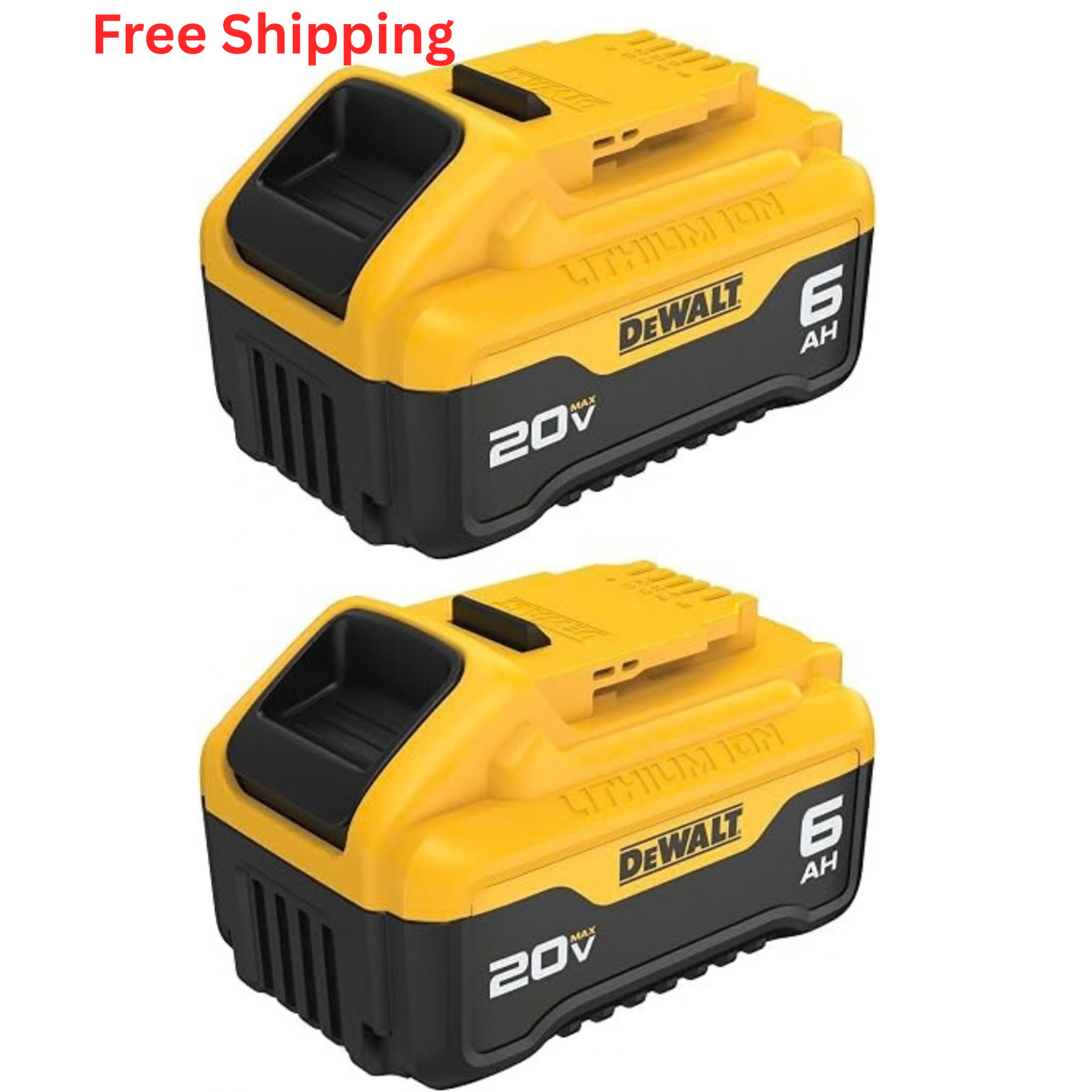 DEWALT DCB206 20V MAX XR 6.0Ah Lithium-Ion Battery 2-Pack