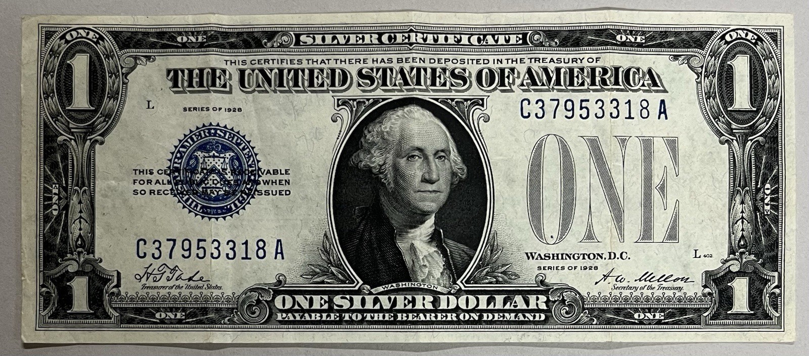 FR1600 1928 Funny back Silver Certificate ZX14 FR1600 1928 Funny back Silver Certificate ZX14