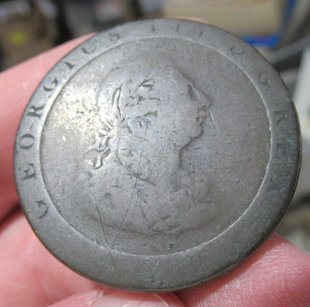 1797 Great Britain George III Cartwheel 2 Pence Copper Britannia 1797 Great Britain George III Cartwheel 2 Pence Copper Britannia