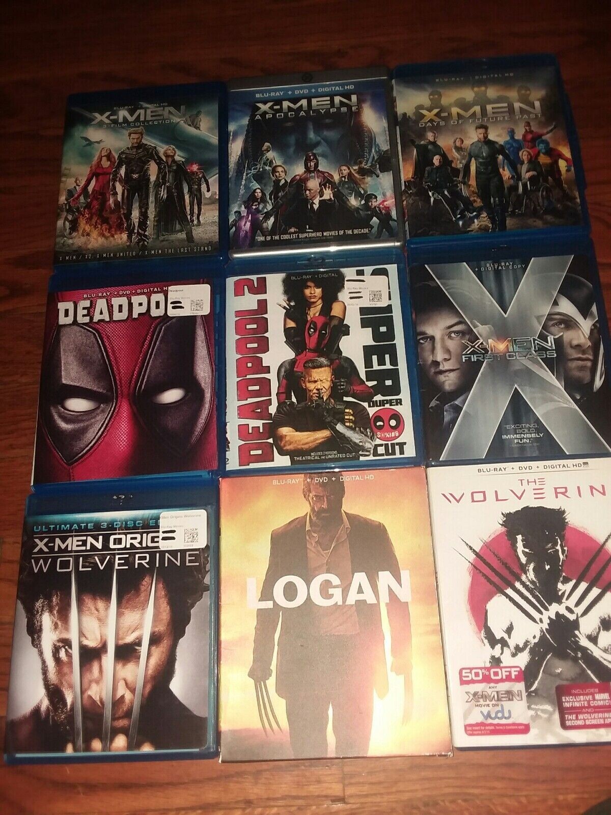 X-men Collection (All the X-men movies every made) Deadpool 2 (ALL BLU-RAY)