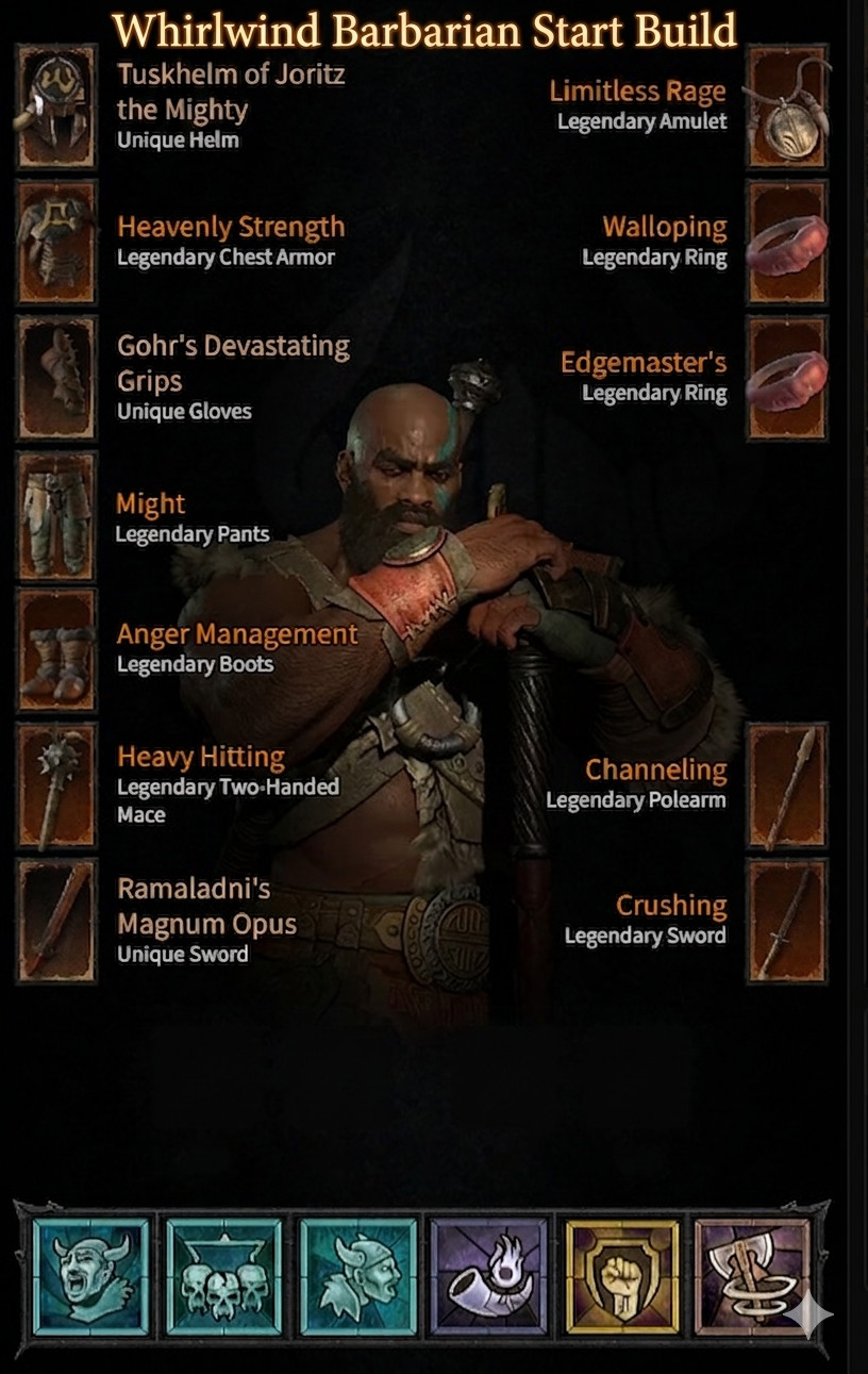 DIABLO 4🌞SEASON 15🔥WHIRLWIND SPIN2WIN STARTING BUILD✨x10 NON-GA ITEM✨200M GOLD