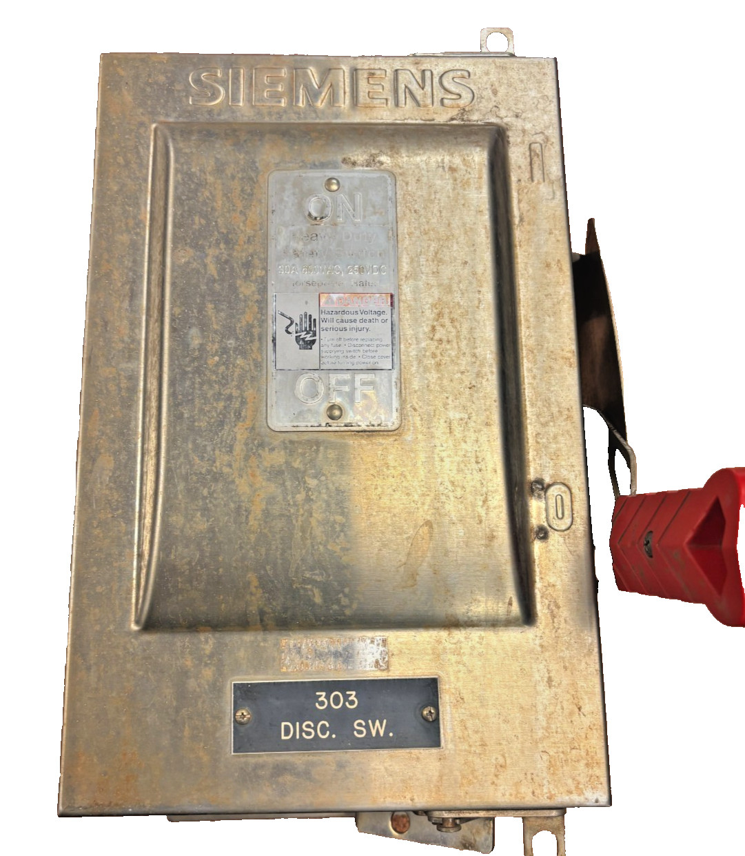 SIEMENS HNF361S 30 AMPS MAX NEMA TYPE 4/4X TYPE VB11 250VDCMAX