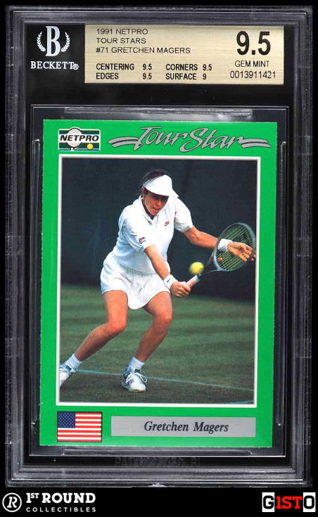 POP 1: Gretchen Rush Magers RC BGS 9.5: 1991 NetPro Tour Stars Rookie Card Gisto