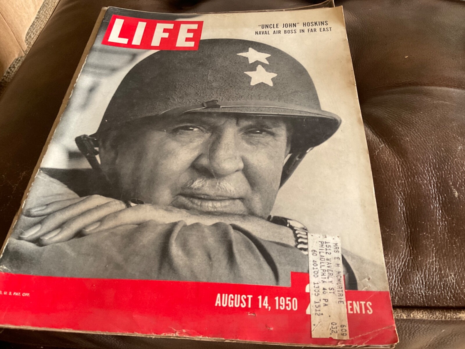 LIFE MAGAZINE AUGUST 14, 1950, UNCLE JOHN HOSKINS NAVAL AIR BOSS, VERY GOOD LIFE MAGAZINE AUGUST 14, 1950, UNCLE JOHN HOSKINS NAVAL AIR BOSS, VERY GOOD