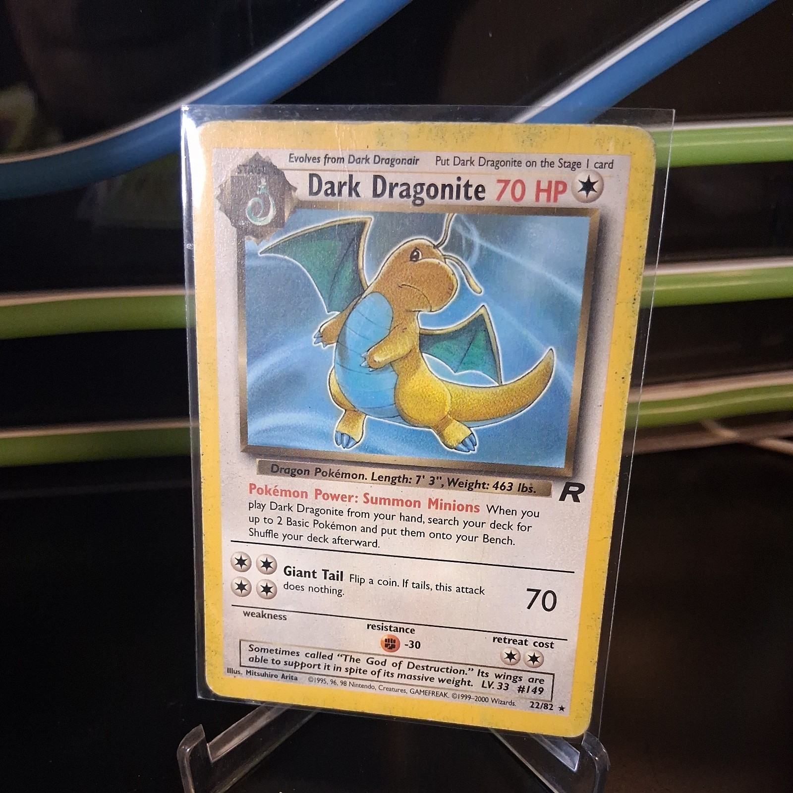 Pokemon TCG Dark Dragonite 22/82 Team Rocket 2000 Rare Regular English MP Pokemon TCG Dark Dragonite 22/82 Team Rocket 2000 Rare Regular English MP