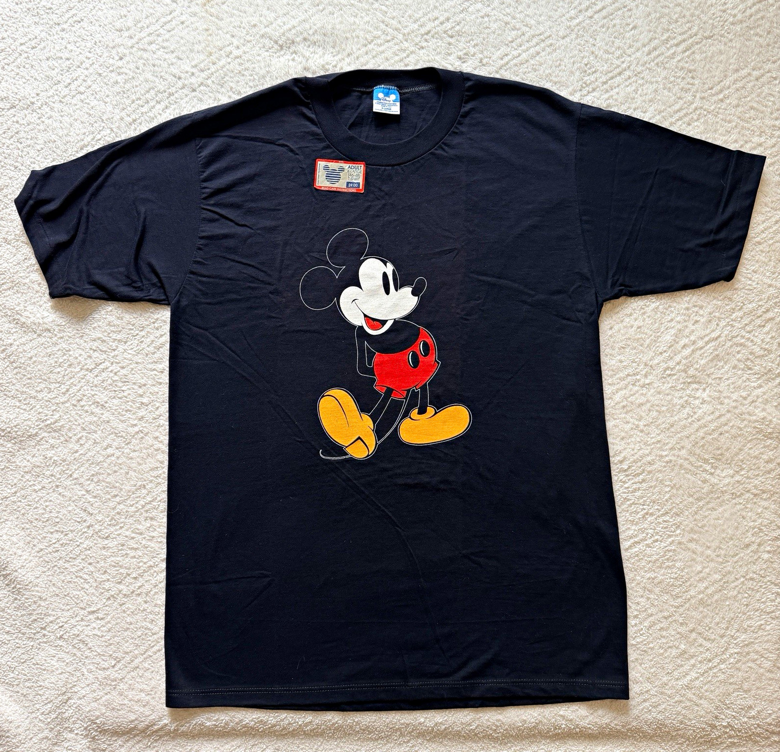 Vintage 1980s Disney Mickey Mouse T-Shirt XL Made in USA Original $9 Sticker Vintage 1980s Disney Mickey Mouse T-Shirt XL Made in USA Original $9 Sticker