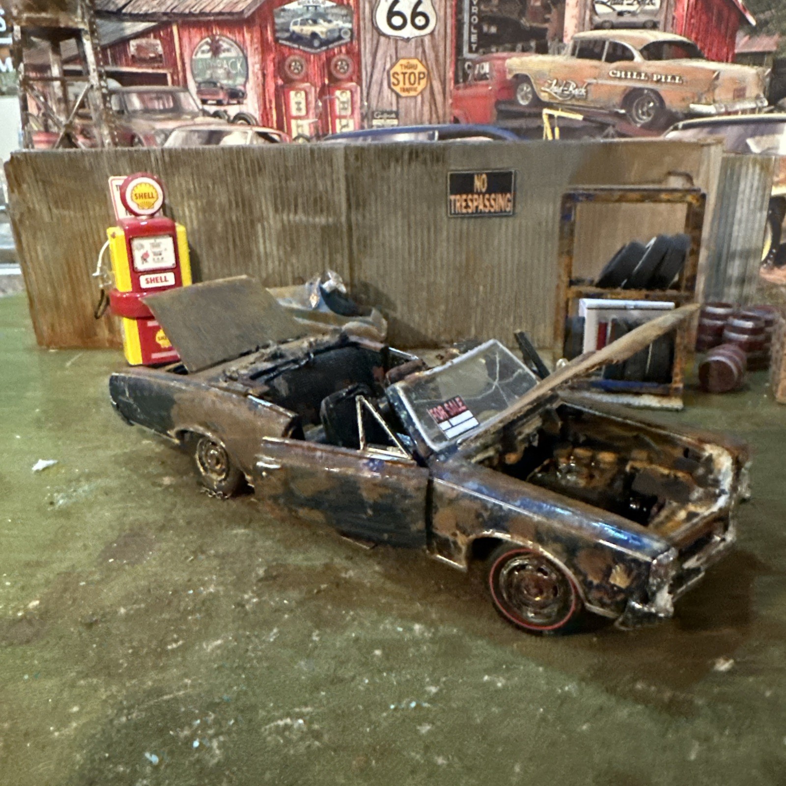 1966 Pontiac GTO - Barn Find Cars - 1:24  DIECAST - Classic Metal Works - Aged