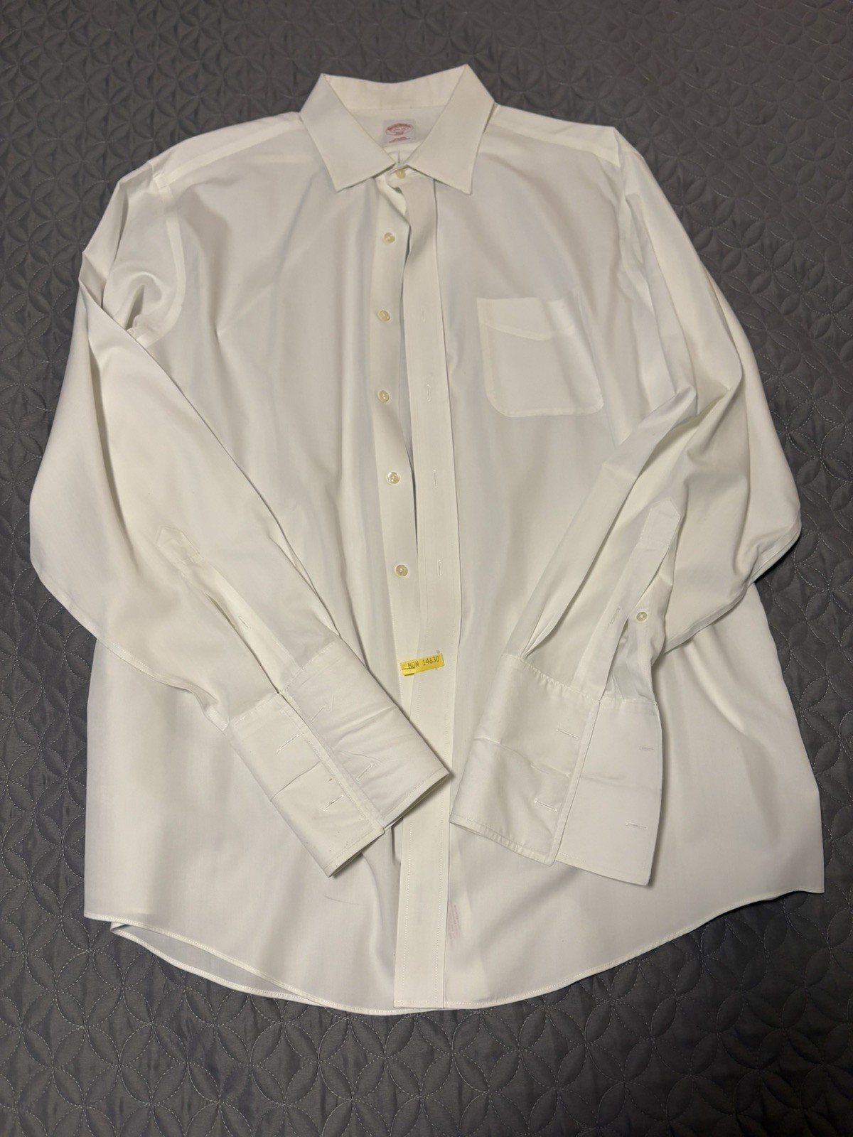 Brooks Brothers Men\'s Dress Shirt French Cuffs, White 17.5-36 Brooks Brothers Men\'s Dress Shirt French Cuffs, White 17.5-36