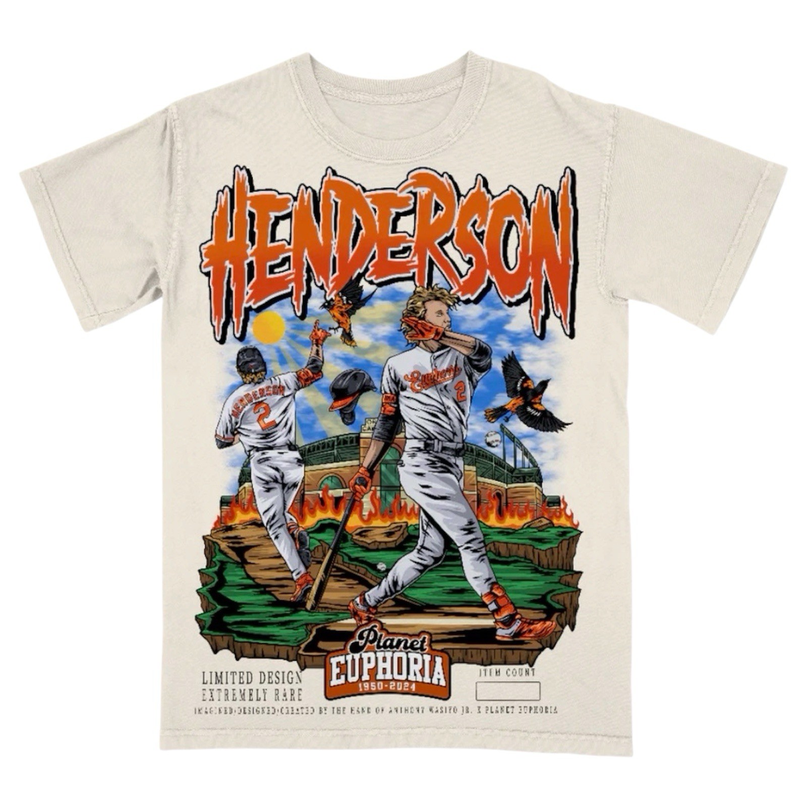 Authentic Planet Euphoria Gunnar Henderson Baltimore Orioles T-Shirt /500 XL