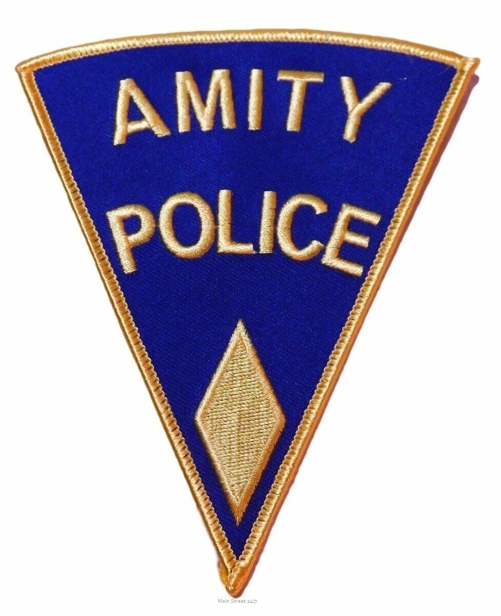 Jaws Amity Police Yellow Diamond Embroidered Patch Jaws Amity Police Yellow Diamond Embroidered Patch