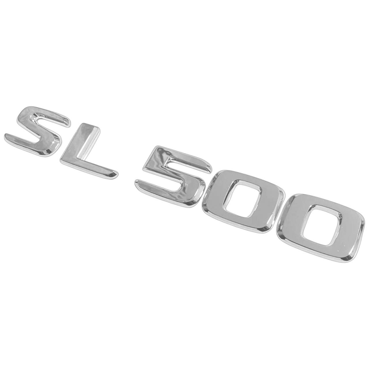 SLIVER CHROME SL500 FOR MERCEDES REAR TRUNK LIFTGATE EMBLEM BADGE NEW LETTERS 3D