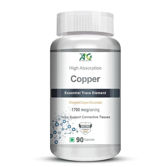 ANC Chelated Copper Gluconate – Support Connective Tissues –1700mcg – 90 Capsule ANC Chelated Copper Gluconate – Support Connective Tissues –1700mcg – 90 Capsule