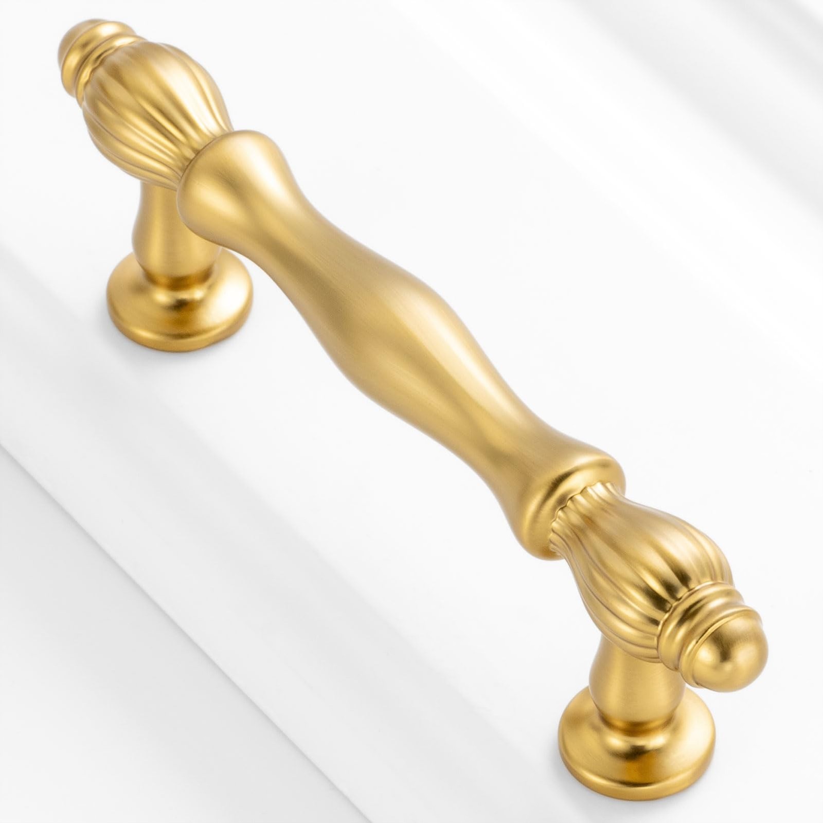 BEROSSA 10 Pack 3 Inch Brushed Gold Cabinet Pulls Gold Cabinet Handles Gold