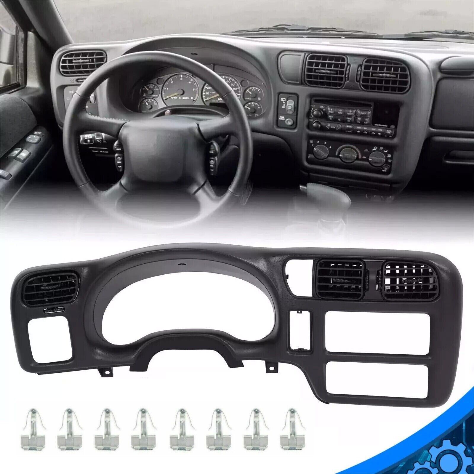 Dash Radio Cluster Bezel Cover Single Din Fit For 98-05 Chevy S10 Blazer Jimmy