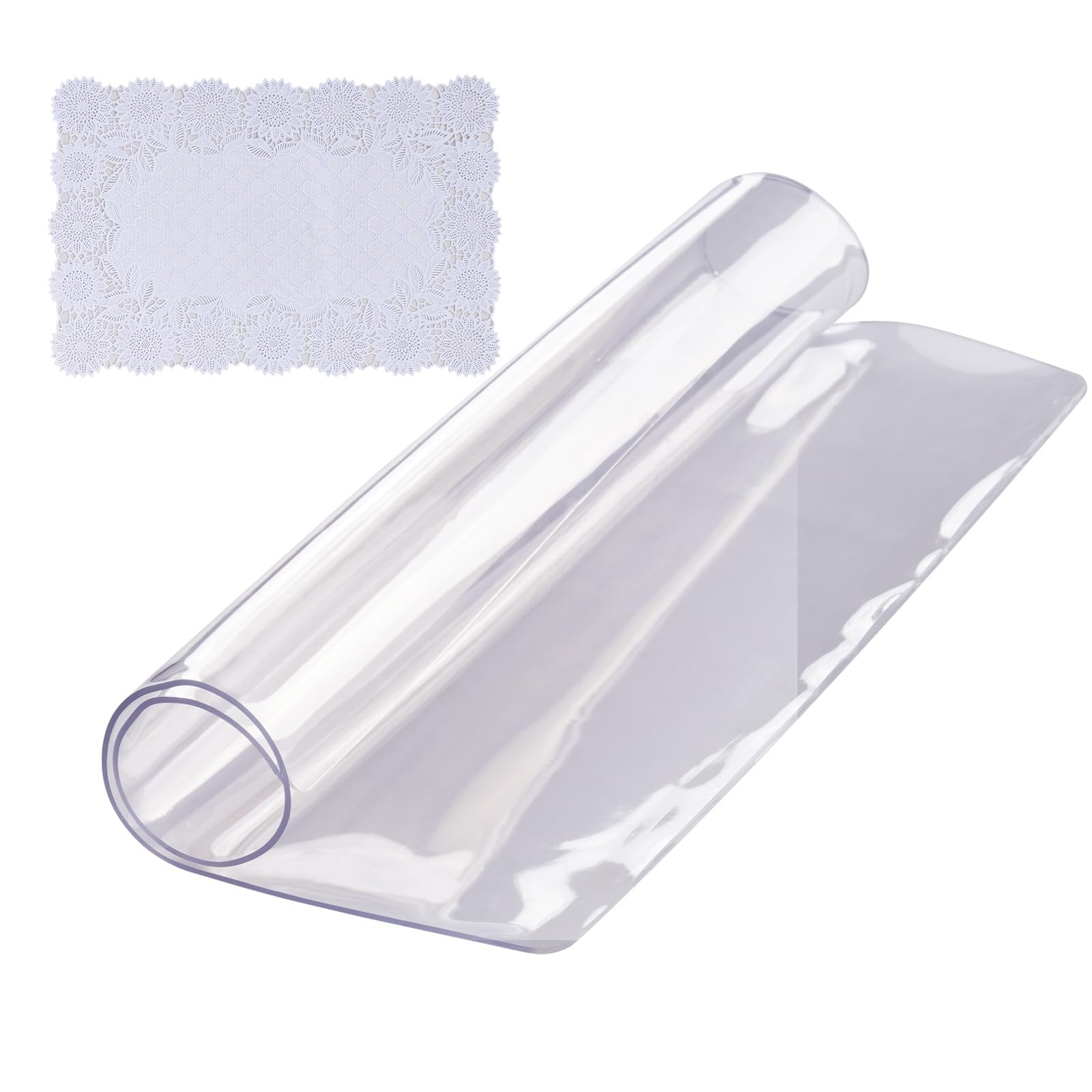 Clear PVC Table Protector Scratch Resistant Heavy Duty Desk Table Cover
