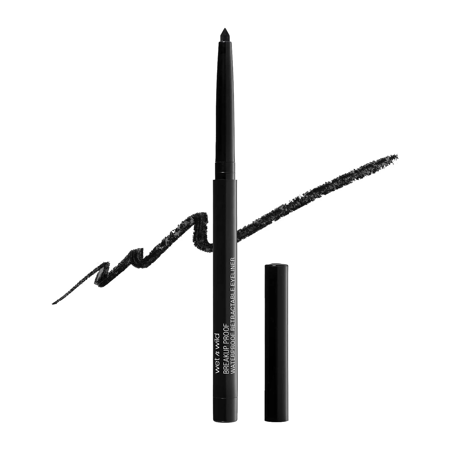 wet n wild Mega Last Breakup-Proof Retractable Eyeliner, 1111491 Blackest Black wet n wild Mega Last Breakup-Proof Retractable Eyeliner, 1111491 Blackest Black