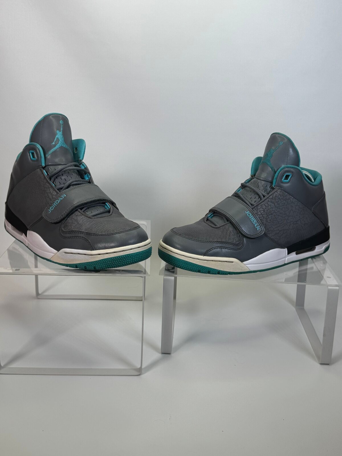 Nike Jordan Flight Club 90s Cool Grey Gamma Blue 602661-015 Mens Size 10 Shoes