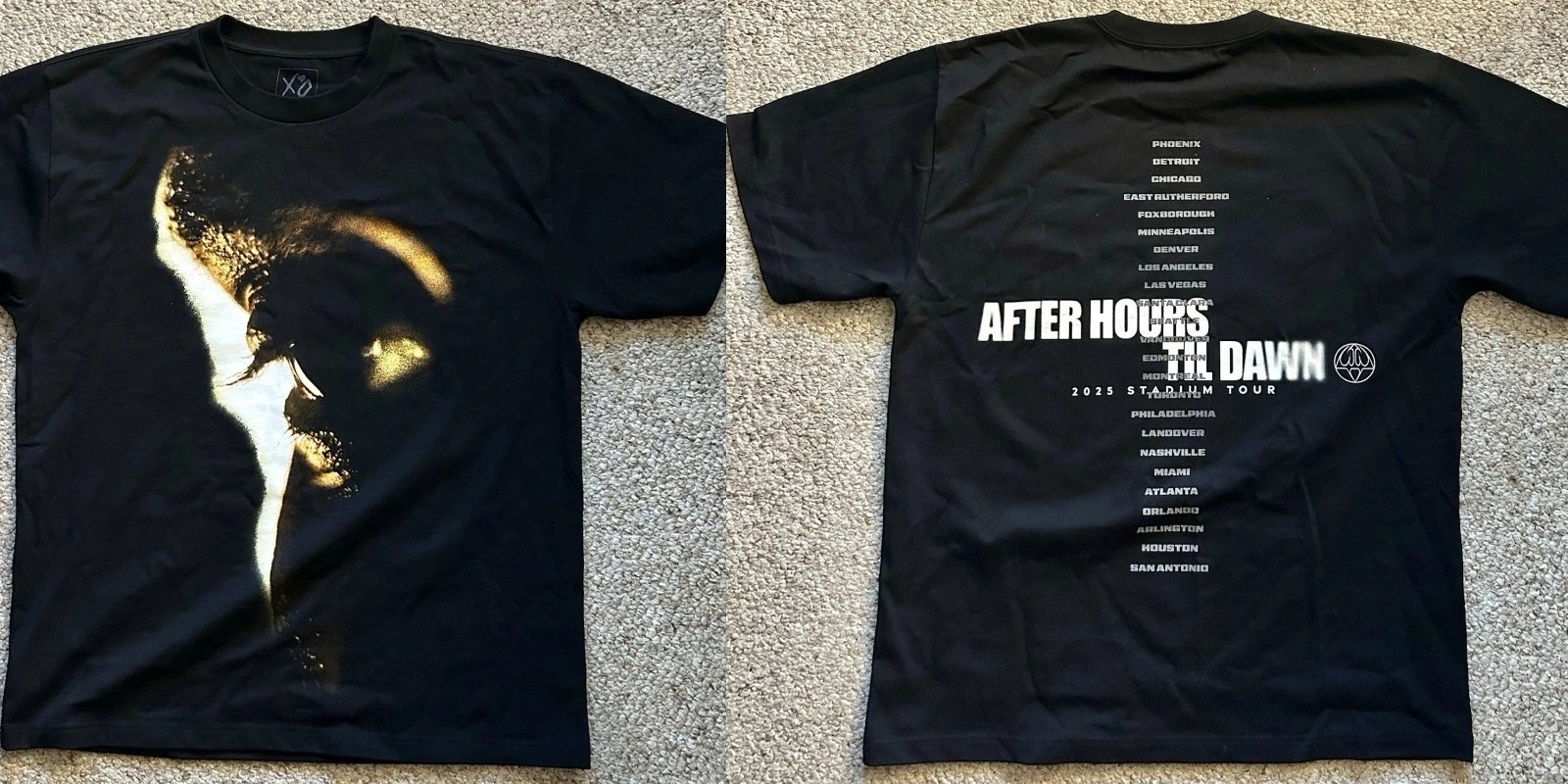 The Weeknd Tour T-Shirt Black After Hours Til Dawn Tour 2025 Reprint