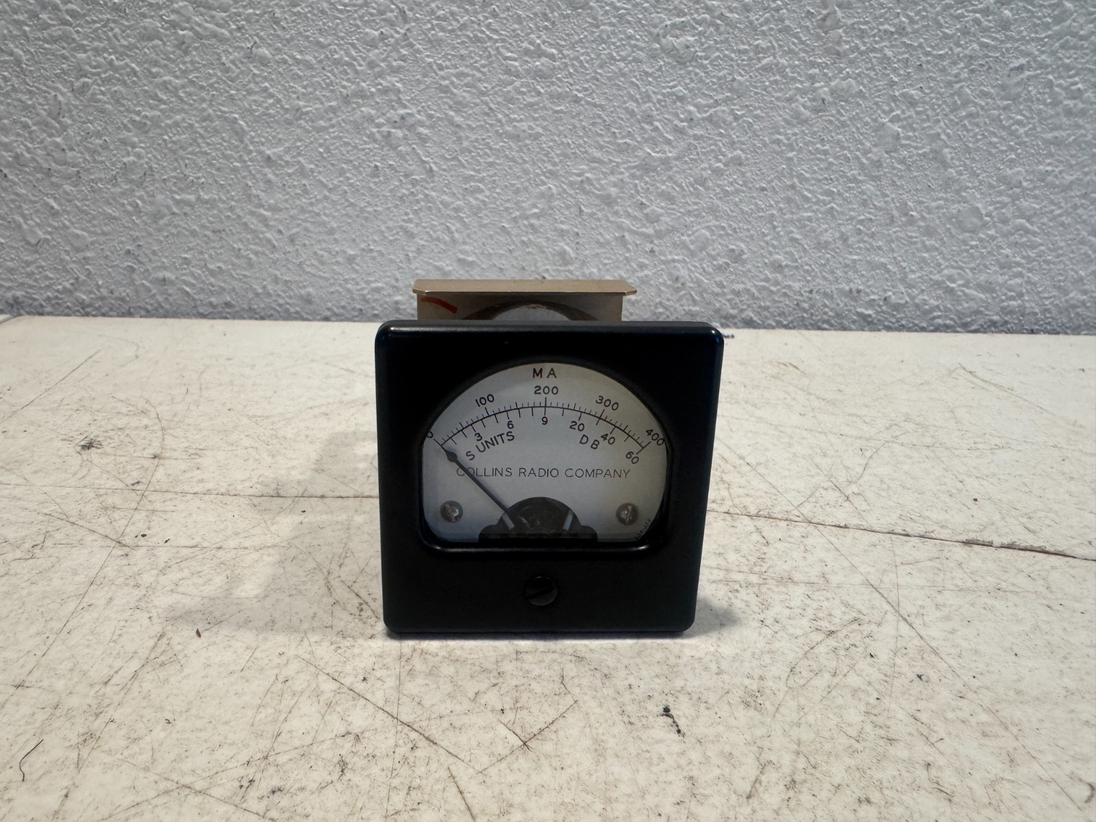 Vintage Collins Radio Company S Meter Panel Meter 0-400mA S Units dB Gauge