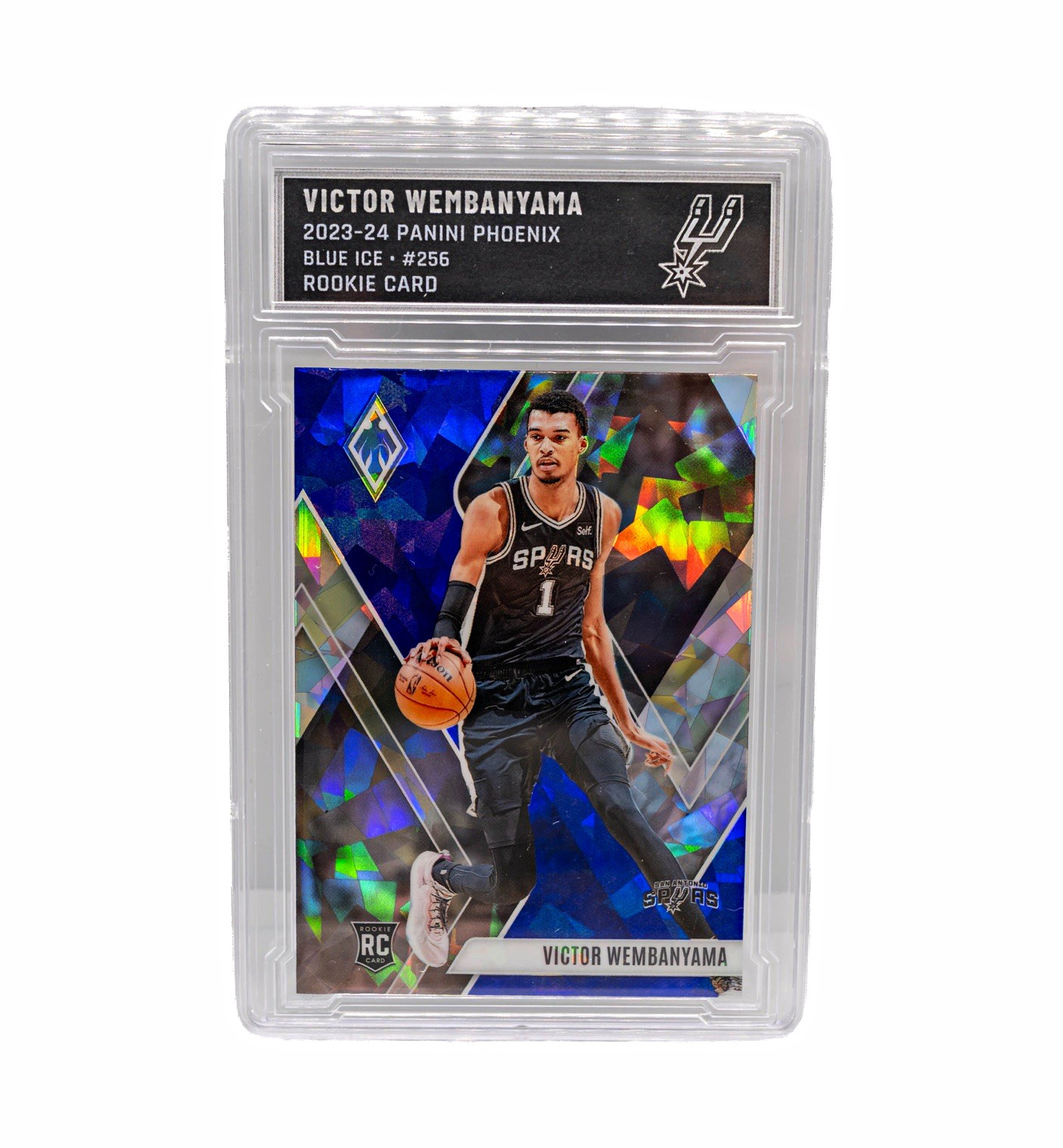 Panini 2023-24 Phoenix Rookies Victor Wembanyama Blue Ice #256 RC Spurs Panini 2023-24 Phoenix Rookies Victor Wembanyama Blue Ice #256 RC Spurs