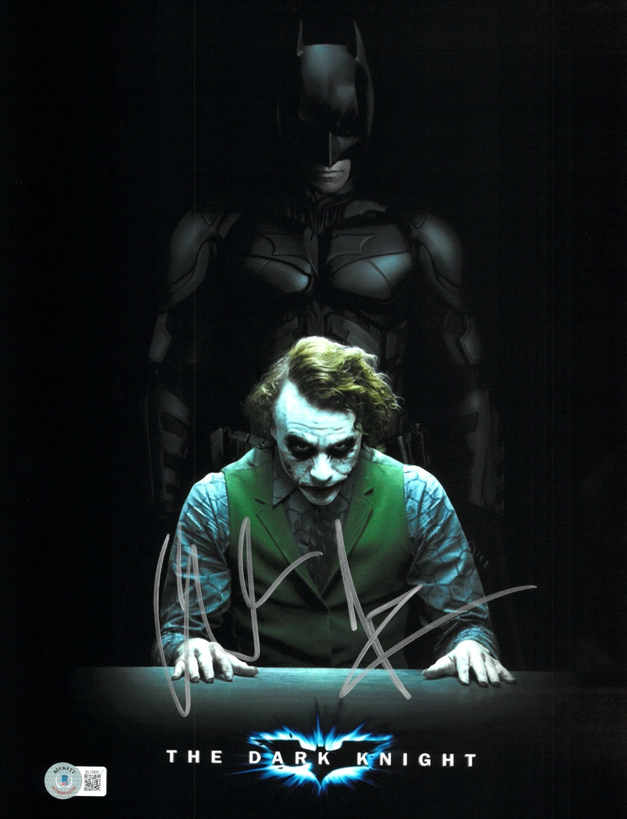 Christian Bale Signed Autograph The Dark Knight 11X14 Photo BAS Beckett Batman