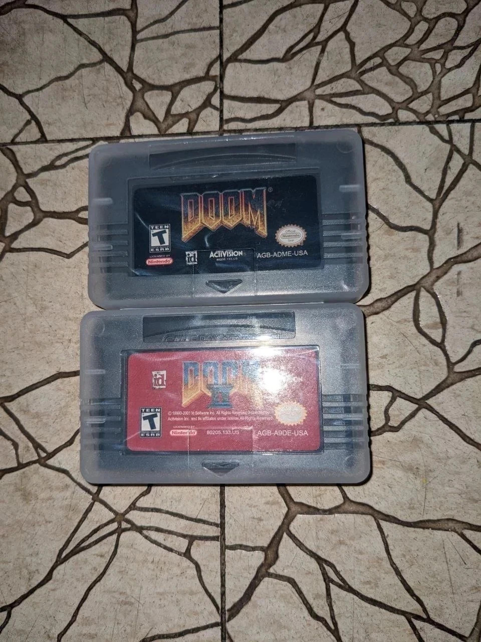 Doom Games I and II 1 2 One Two Game Boy Gameboy Advance GBA Doom Games I and II 1 2 One Two Game Boy Gameboy Advance GBA