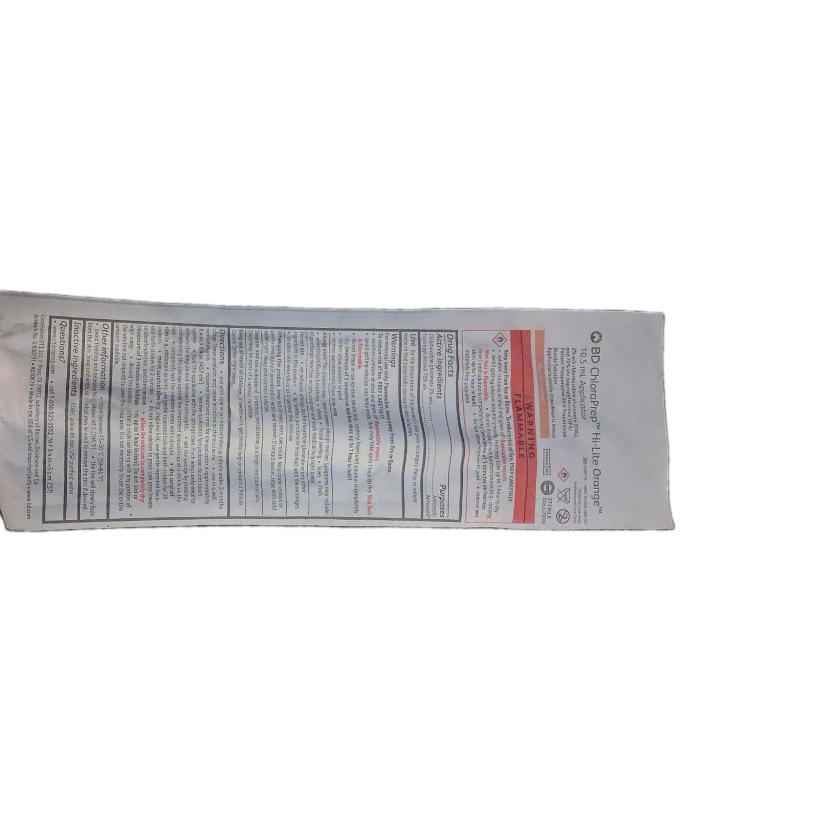 BD 930715 ChloraPrep 10.5mL Scrub Teal  Applicators Box/20 EXP 3/2029 Brand New