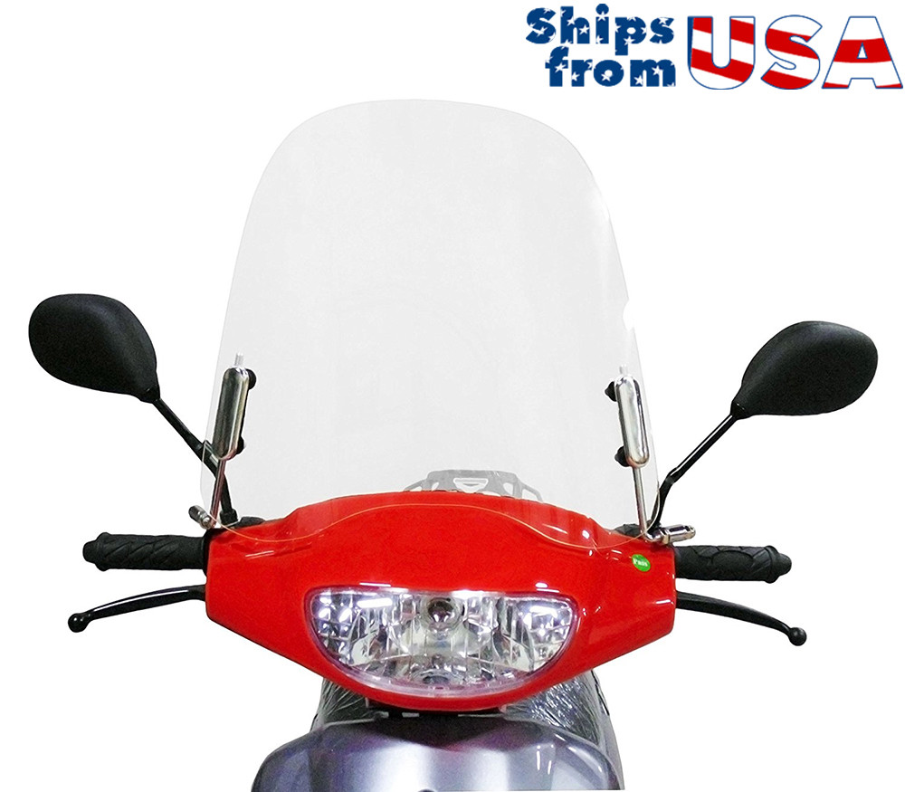 MMG Scooter Windshield Transparent Acrylic (3mm Thick) with mounting hardware MMG Scooter Windshield Transparent Acrylic (3mm Thick) with mounting hardware