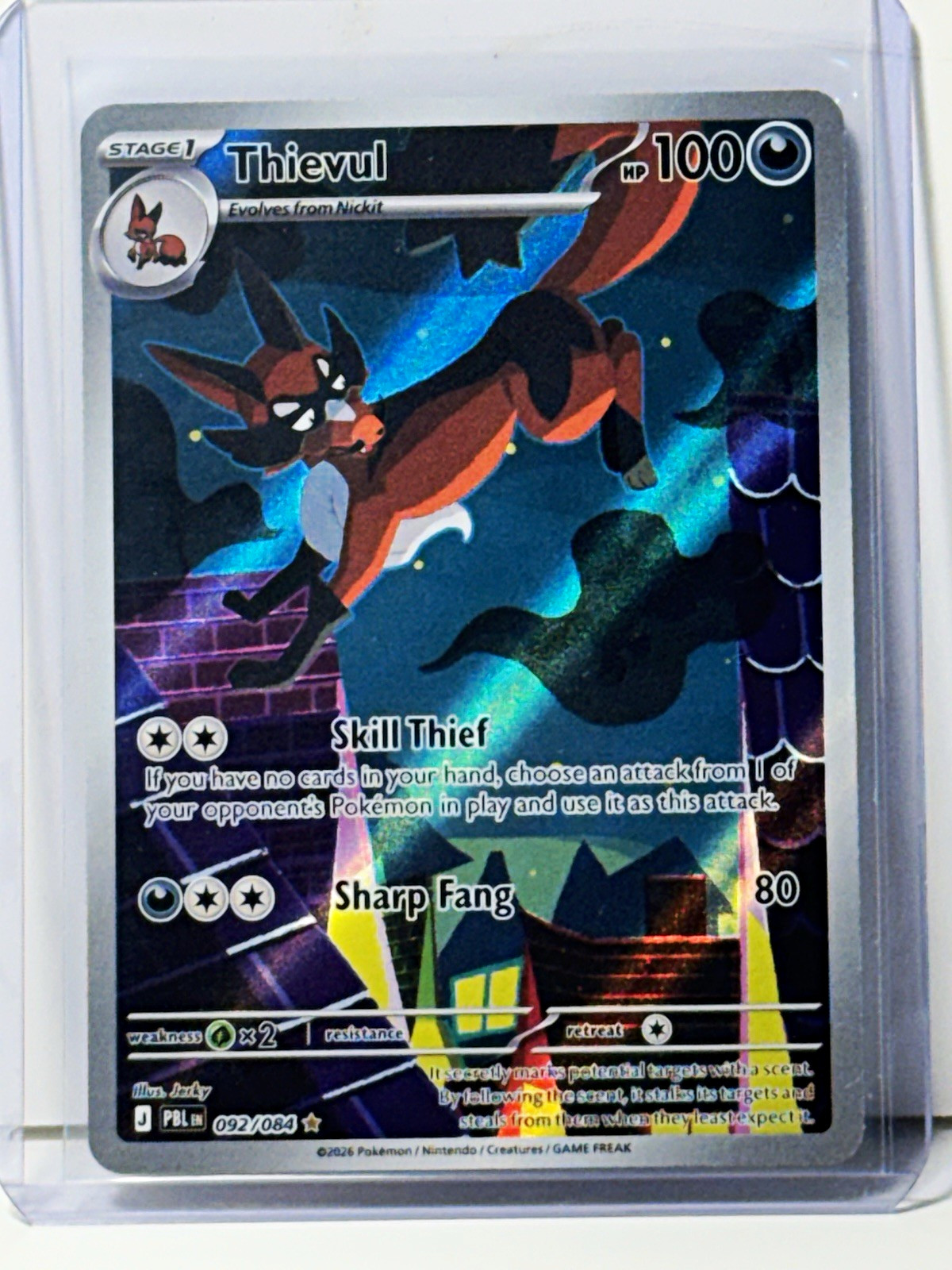The Pokémon Company Pokémon TCG Thievul 092/084 Paldea Evolved Holo IR Eng The Pokémon Company Pokémon TCG Thievul 092/084 Paldea Evolved Holo IR Eng