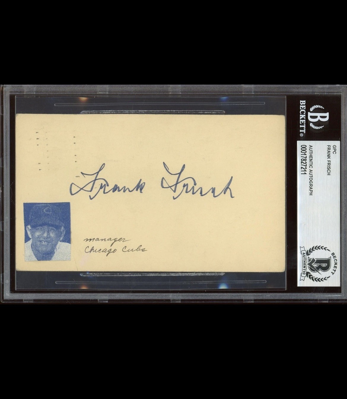 FRANKIE FRISCH Signed Government Postcard BAS JSA HOF GPC Auto BECKETT PSA/DNA FRANKIE FRISCH Signed Government Postcard BAS JSA HOF GPC Auto BECKETT PSA/DNA