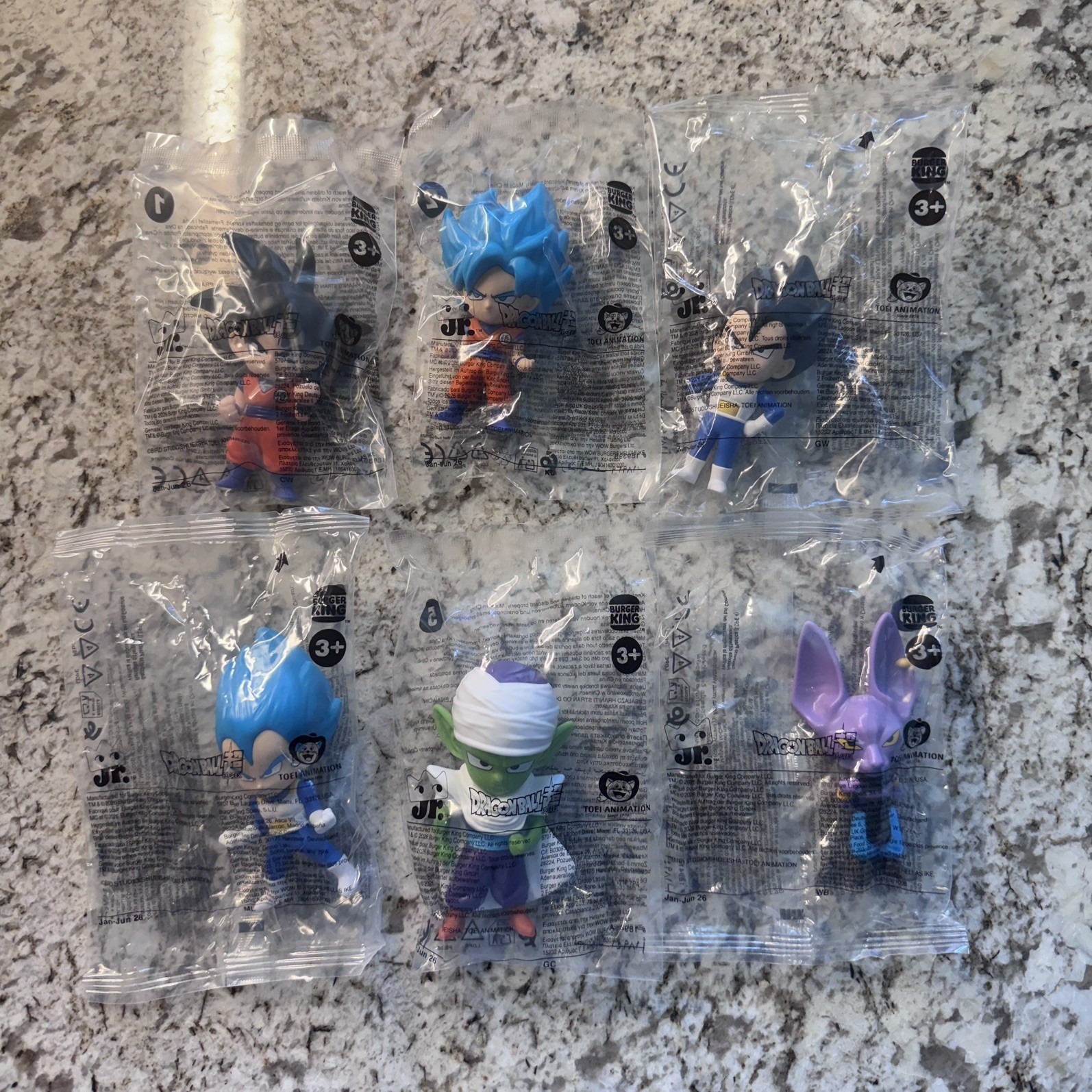 🔥HOT Burger King x Dragon Ball Super full set of 6 mini figures, brand new